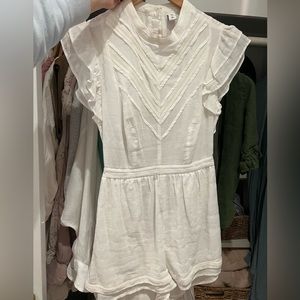 SIR white open back romper